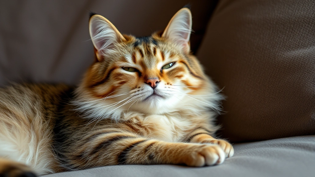 cat-kidney-supplements -
looking calm and comfortable. The cat appears content and relaxed