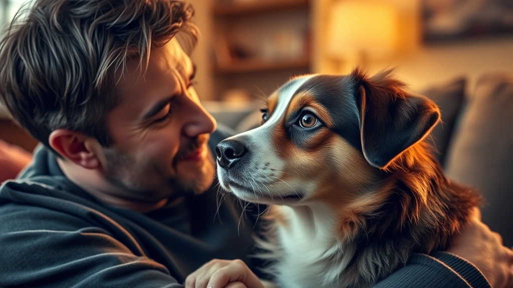 cat-spay-complications - 
attentive expression. Warm home lighting. Photorealistic style showing the bond