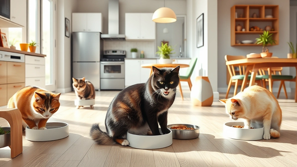 multiple cat feeding locations pet photo 0