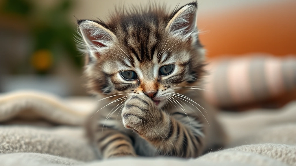 ask vet about kitten licking paws pet photo 0