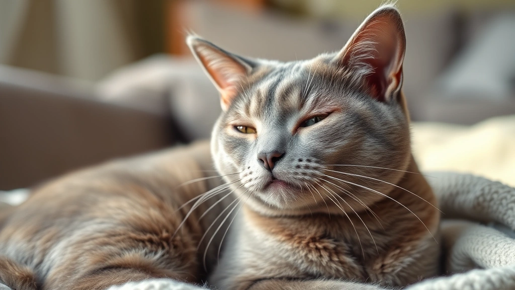 ear-infections-in-cats - 
Photorealistic image of a gray cat tilting its head with visible discomfort, ea