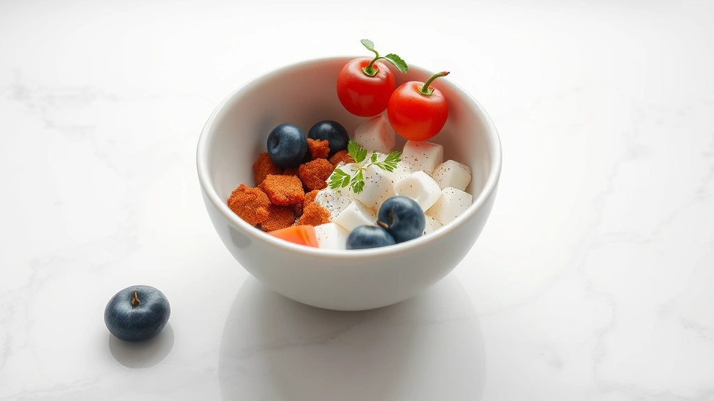 fortiflora-canine-probiotic-vs-alternatives -
on a clean white ceramic bowl