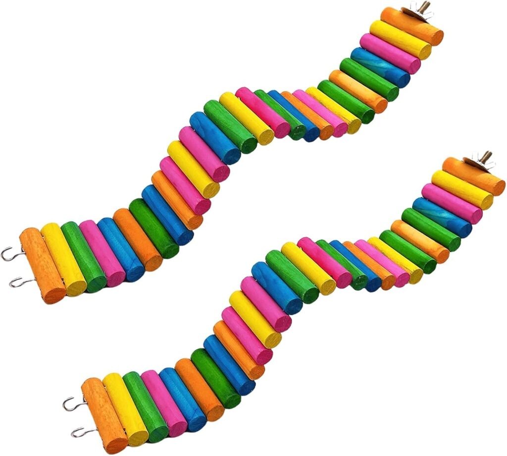 2Piece Hamster Colorful Bridge,Flexible Bendy Climbing Ladder ... product review photo