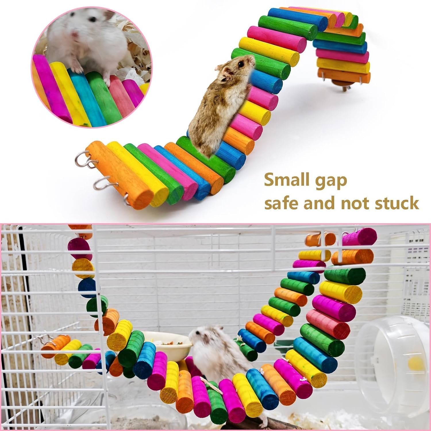 2Piece Hamster Colorful Bridge,Flexible Bendy Climbing Ladder ...