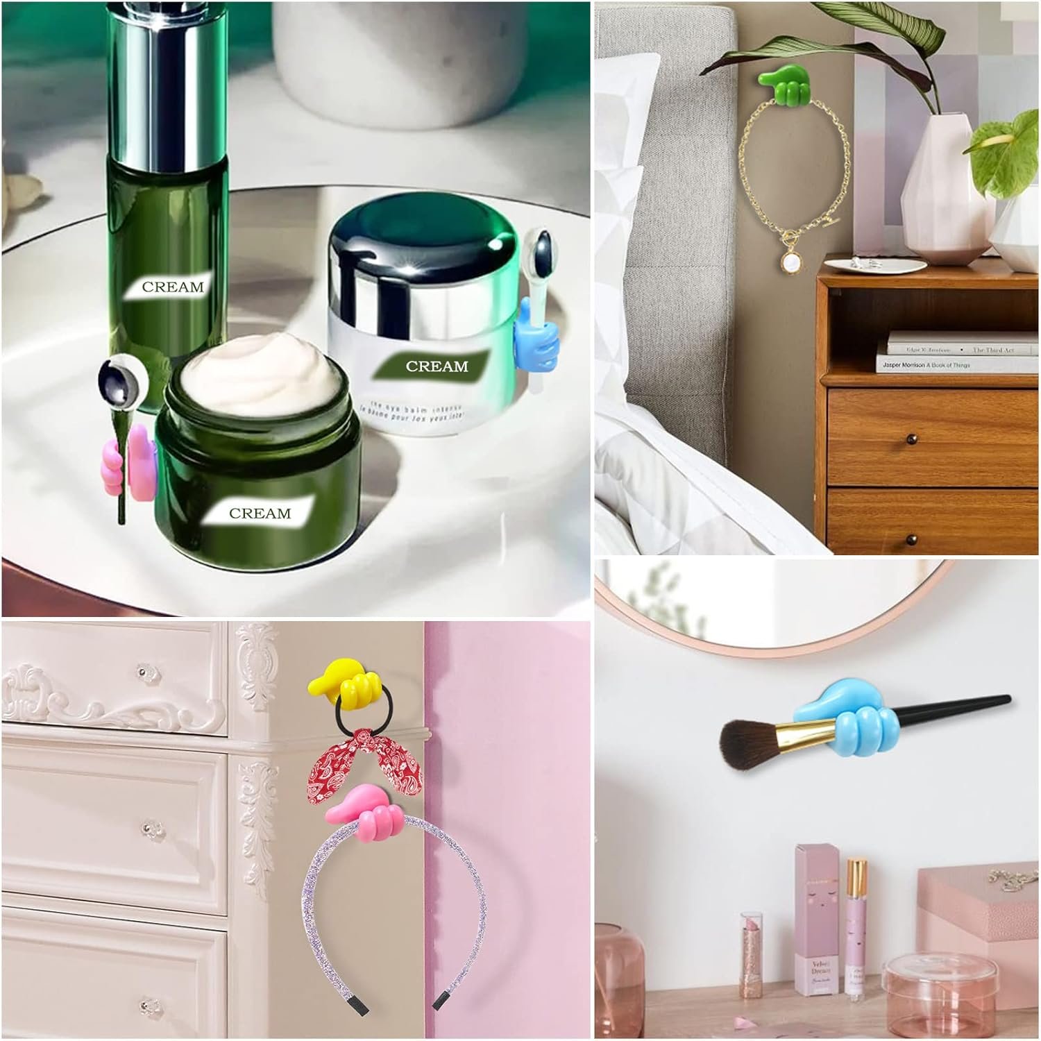 AIERSA Thumb Cord Holder, 20Pcs Self Adhesive Hooks ...