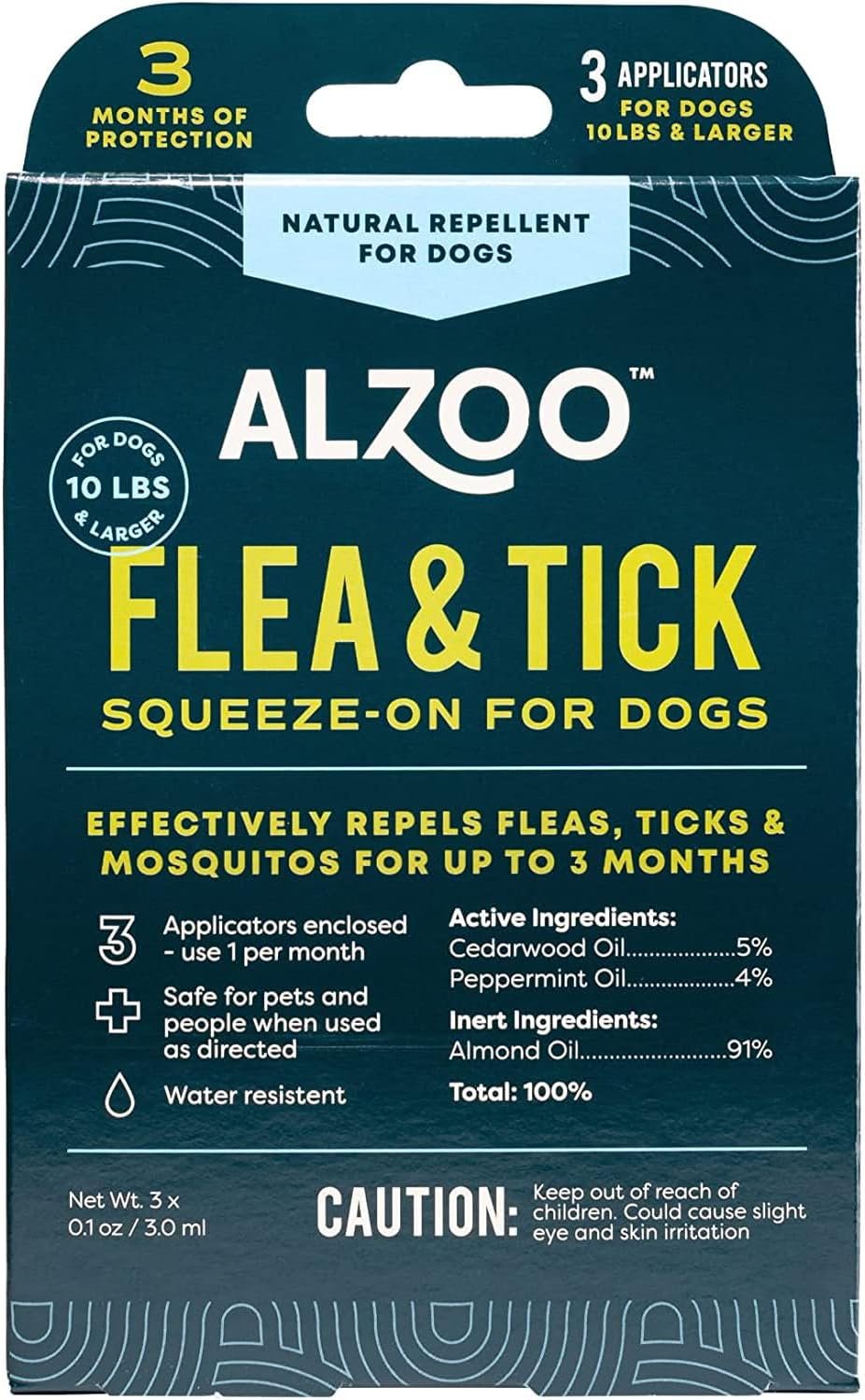 ALZOO Natural Flea & Tick Squeeze-On for Dogs, Helps Repel ... product review