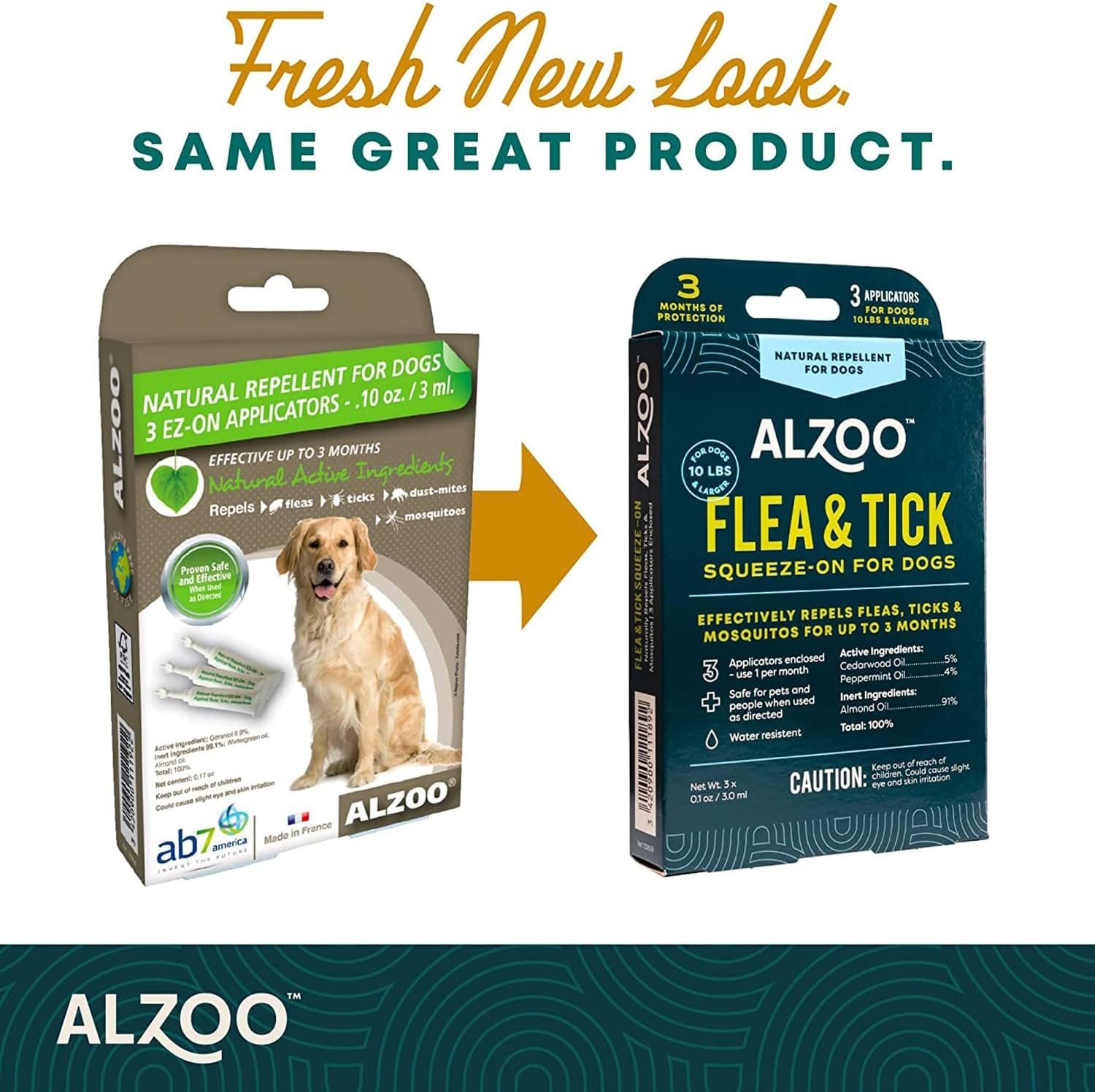 ALZOO Natural Flea & Tick Squeeze-On for Dogs, Helps Repel ...