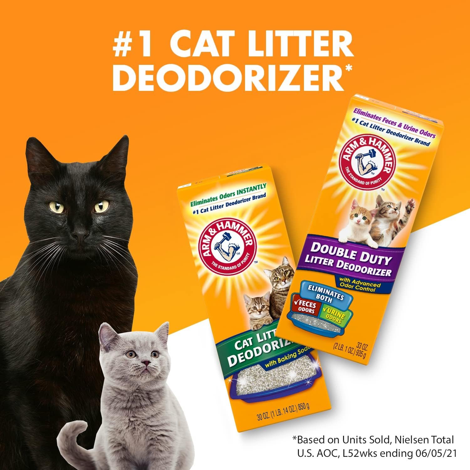 ARM & HAMMER Cat Litter Deodorizer Double Duty, 30 oz ...