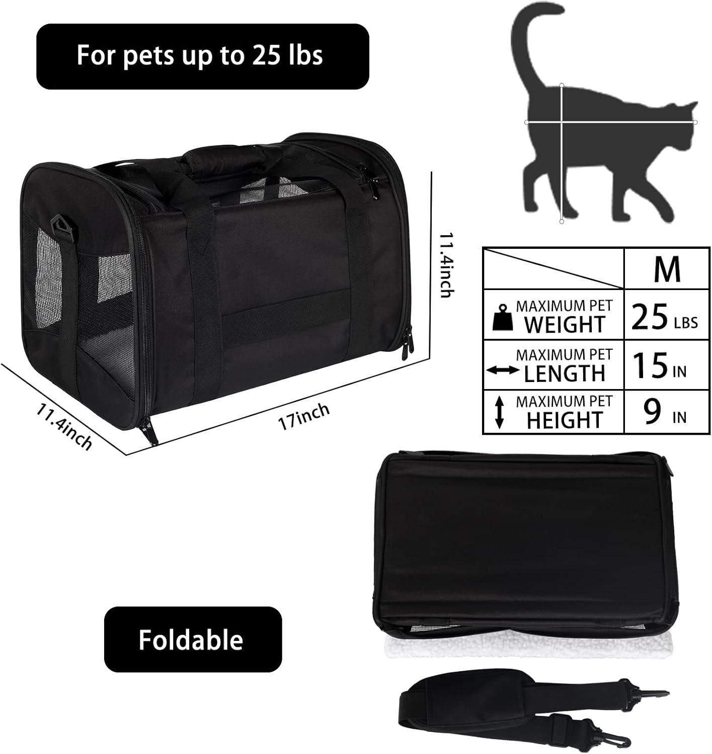 Cat Carrying Case - Pet Carrier Airline Approved, Protable and ...