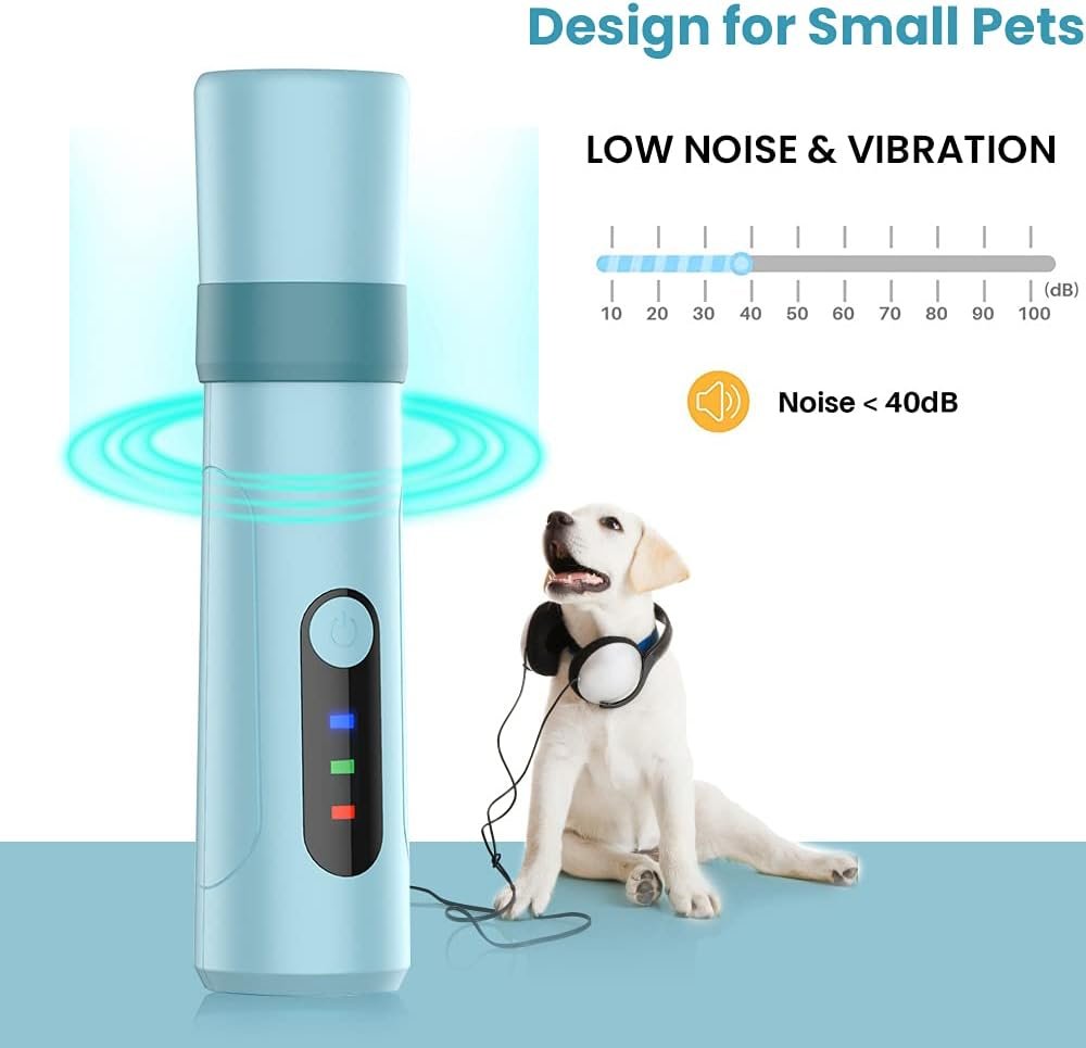 Cat Nail Grinder for Cats & Small Dogs, Quiet Electric Pet ...