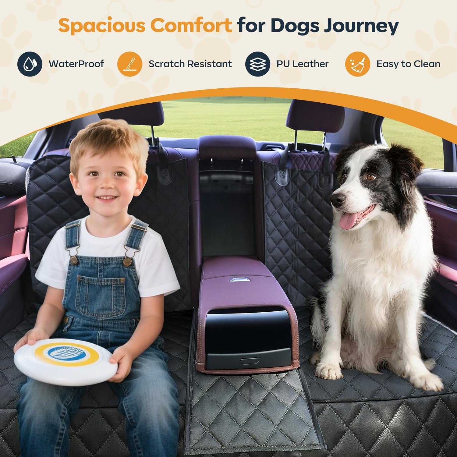 Dog Car Seat Cover for Back Seat,New Upgraded Thickened ...