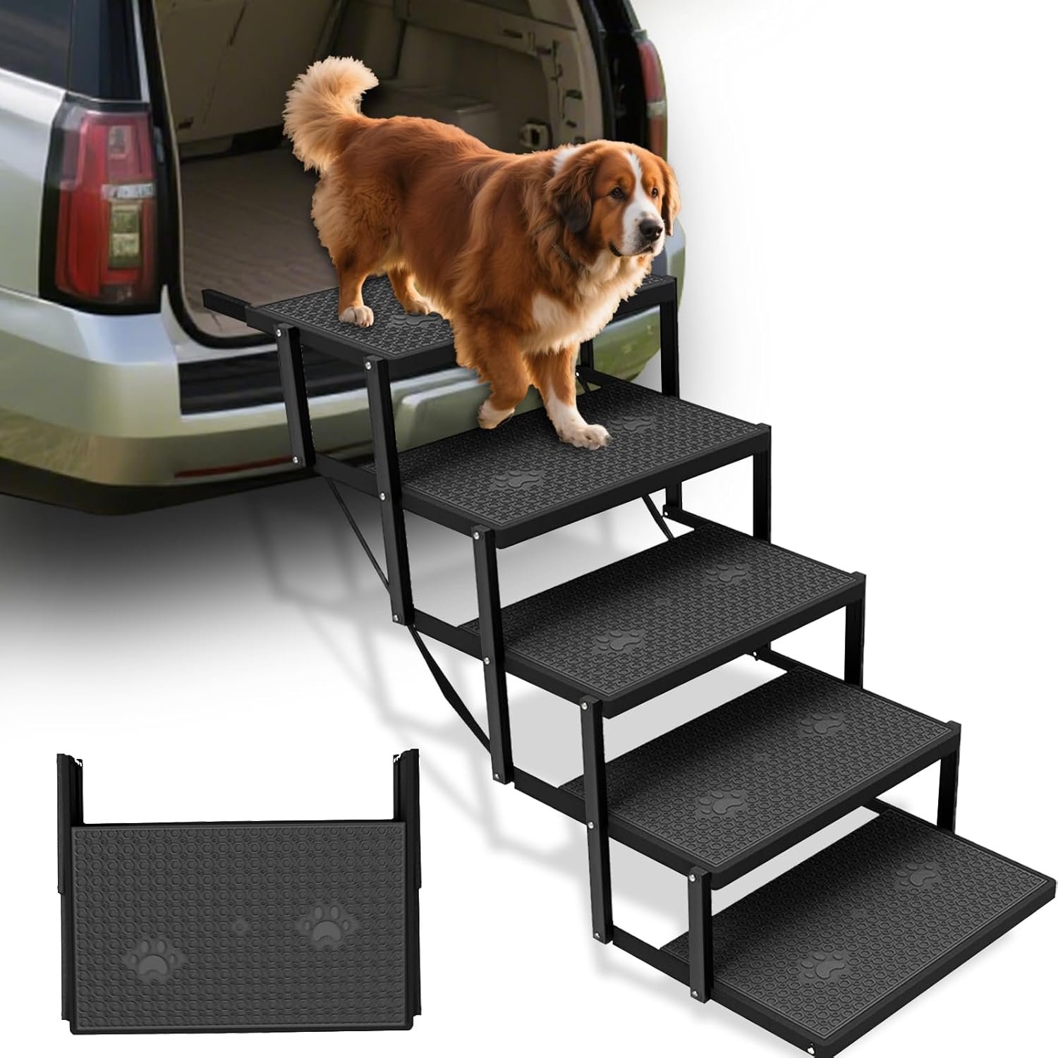 Dog Stairs for Car, Dog Steps for Car with Upgraded Load- ... product review