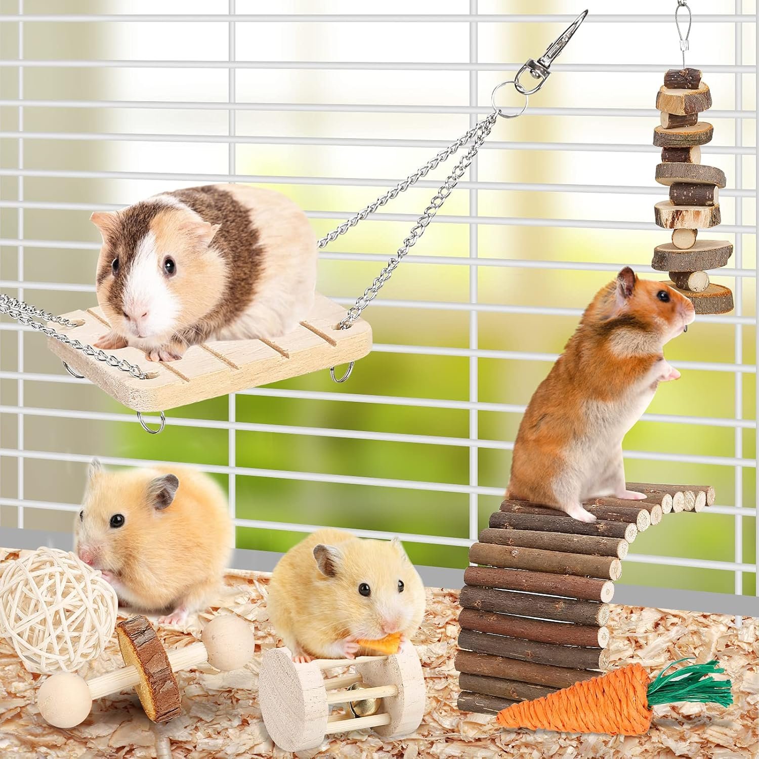 Hamster Chew Toys Set Small Animal Molar Toys Teeth Care ...