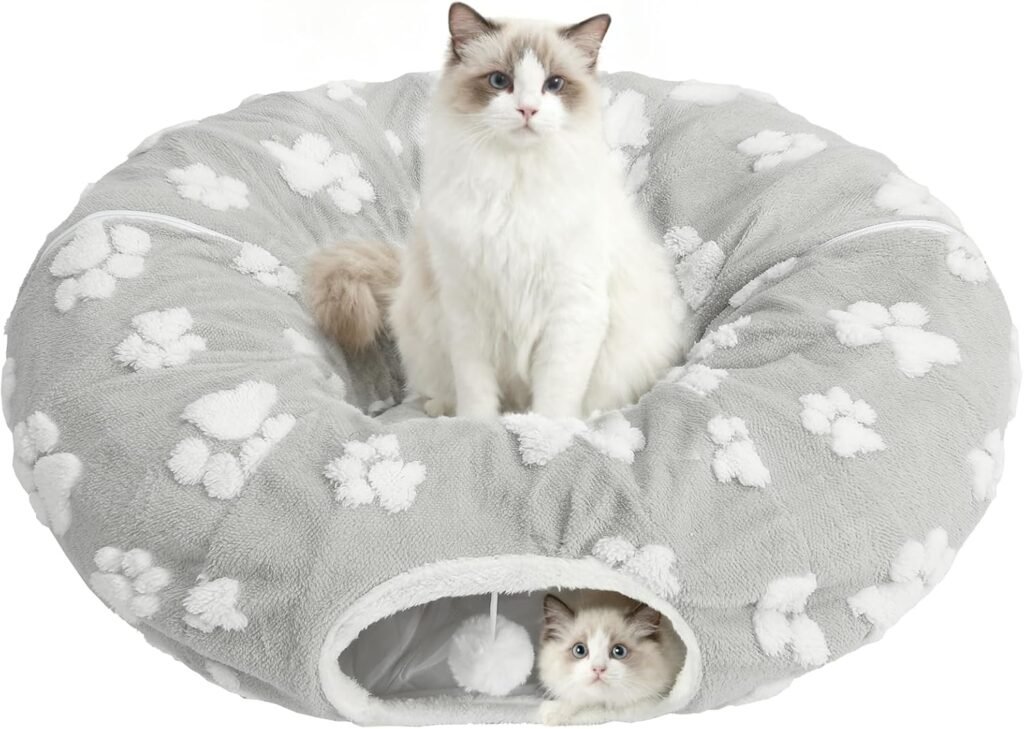 Homimp Cat Tunnel Bed with Central Mat,Large Tube ... product review photo