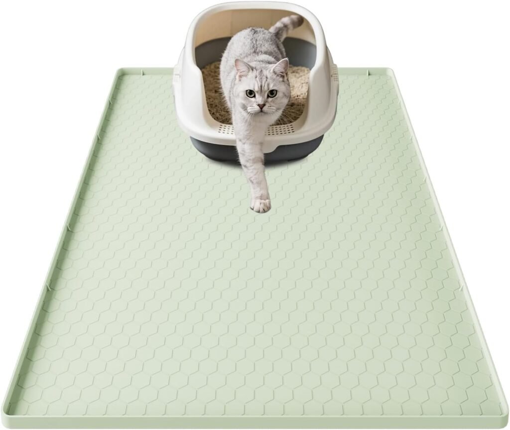 Pawinner Cat Litter Mat, 34 X 22 Large Silicone ... product review photo