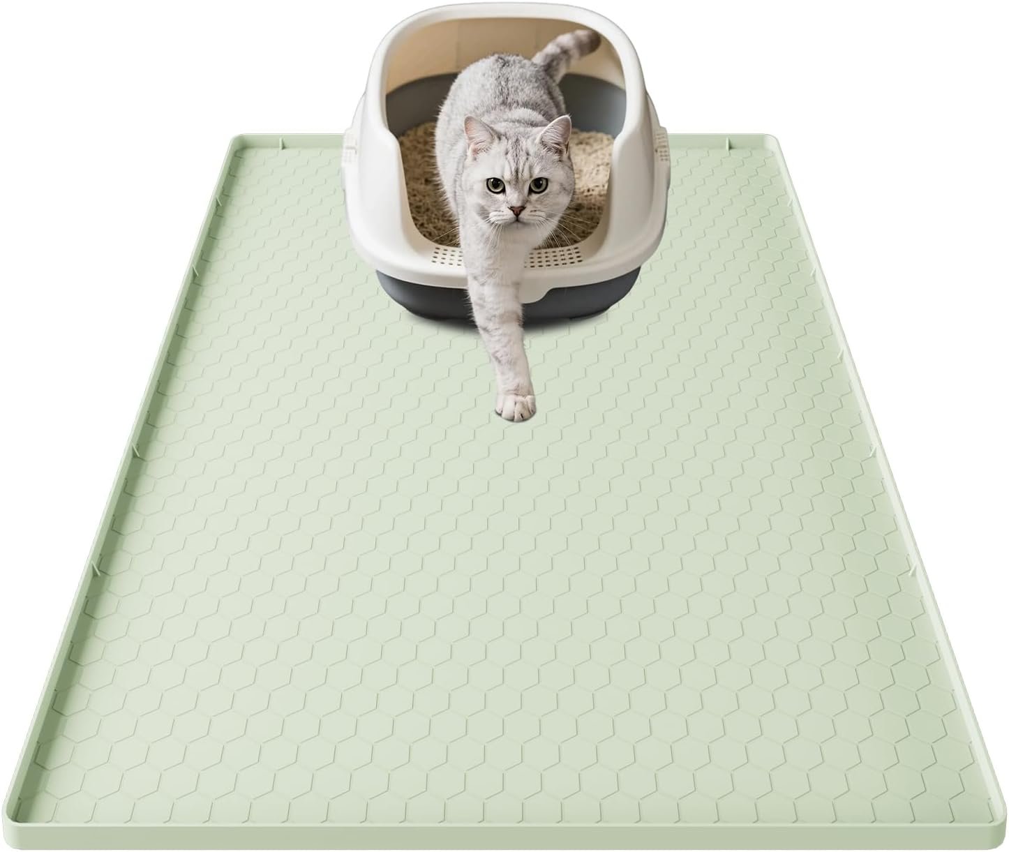 Pawinner Cat Litter Mat, 34 X 22 Large Silicone ... product review