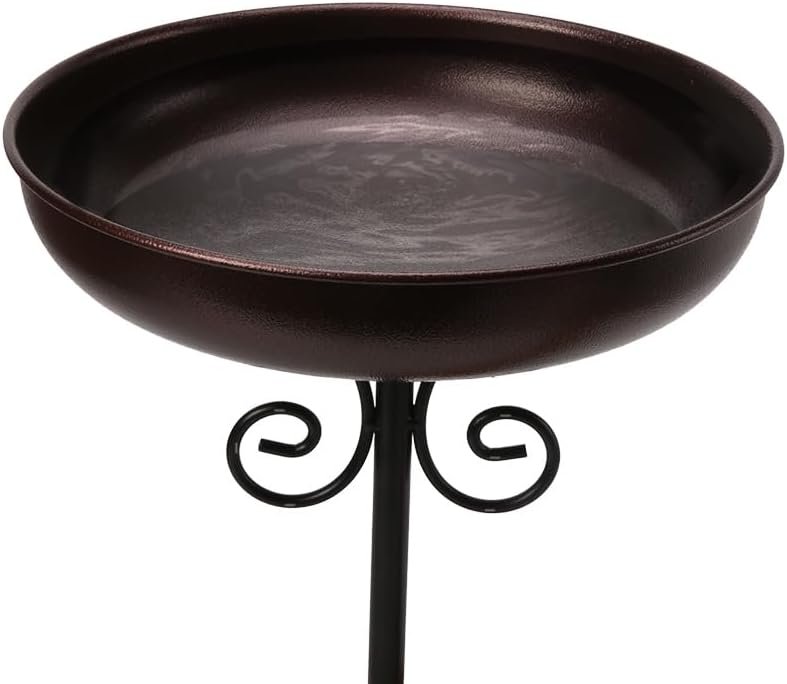 Small Metal Bird Baths for Outdoors, 10 Dia Bowl with ... product review