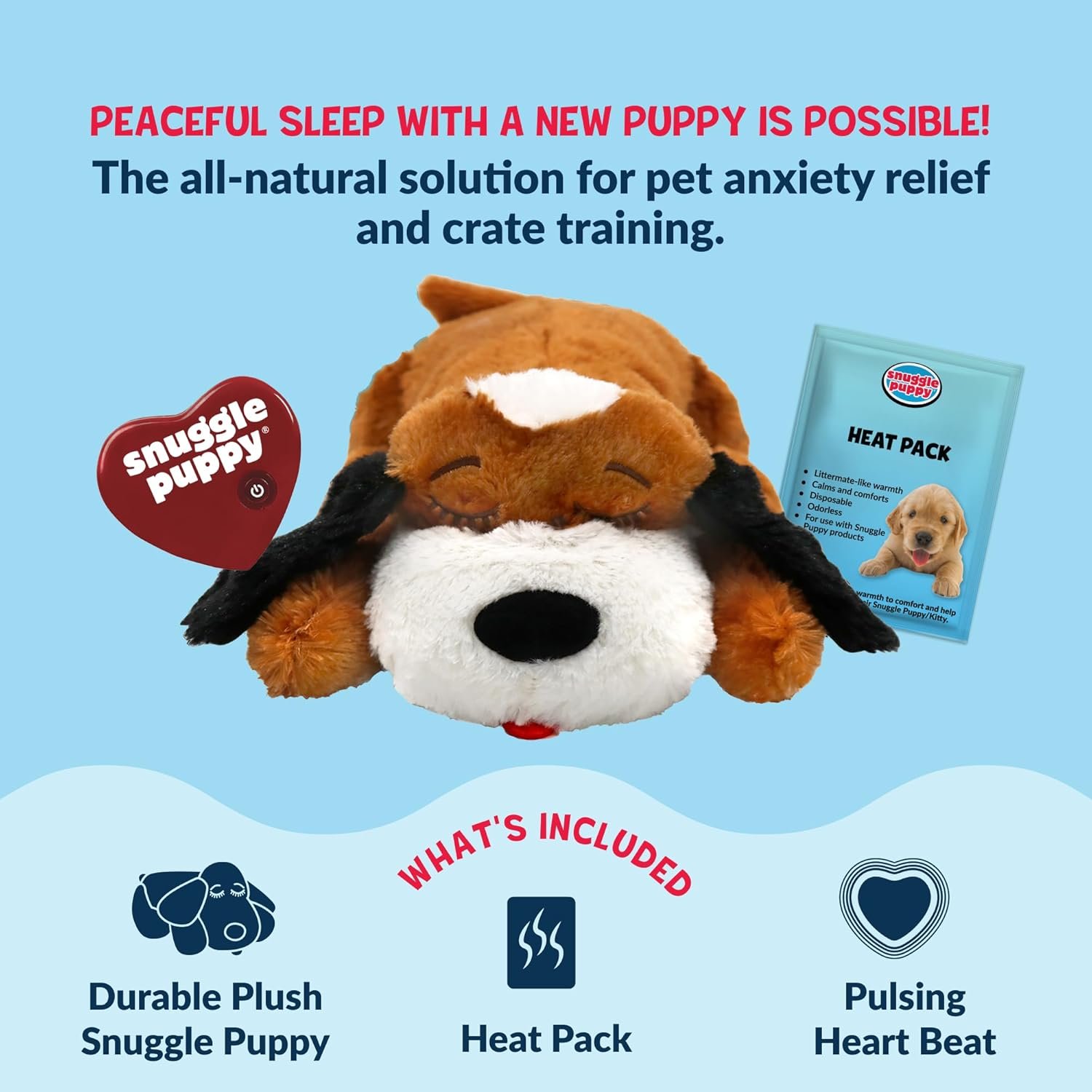 Snuggle Puppy Heartbeat Dog Toy for Puppies, Real-Feel ...