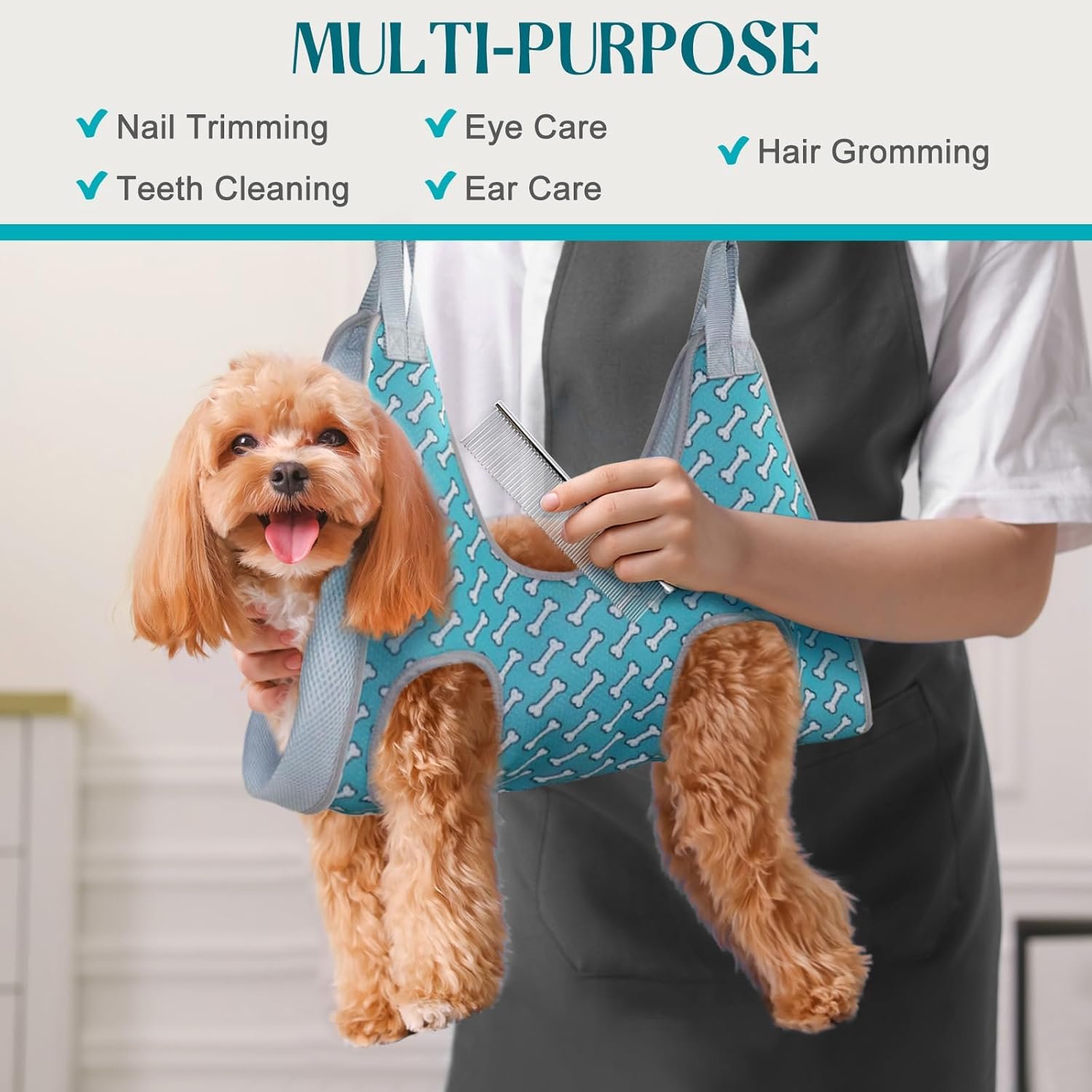 Supet Dog Grooming Hammock Harness for Dogs Cats, ...