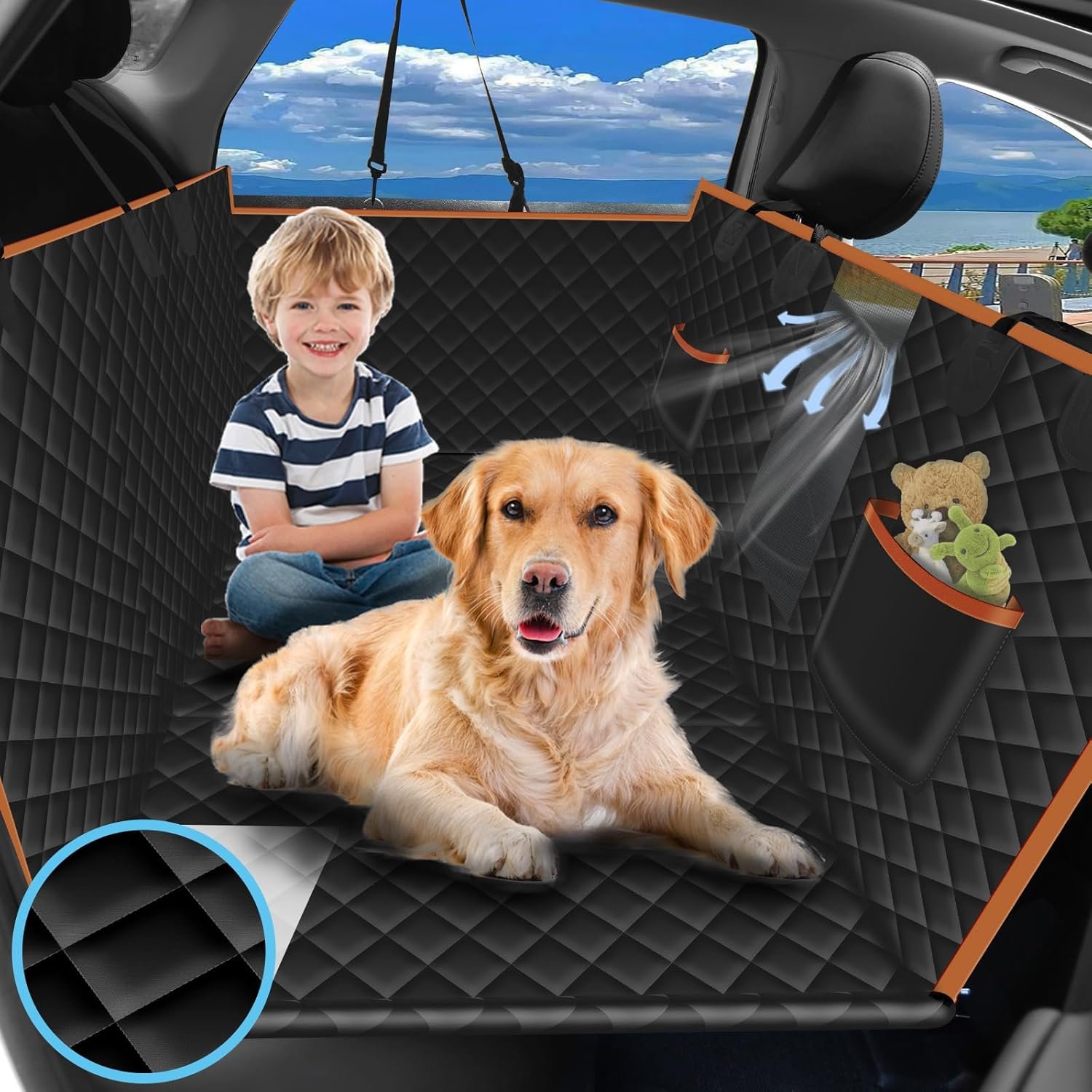 TECTINTER Back Seat Extender for Dogs-Large Space ...