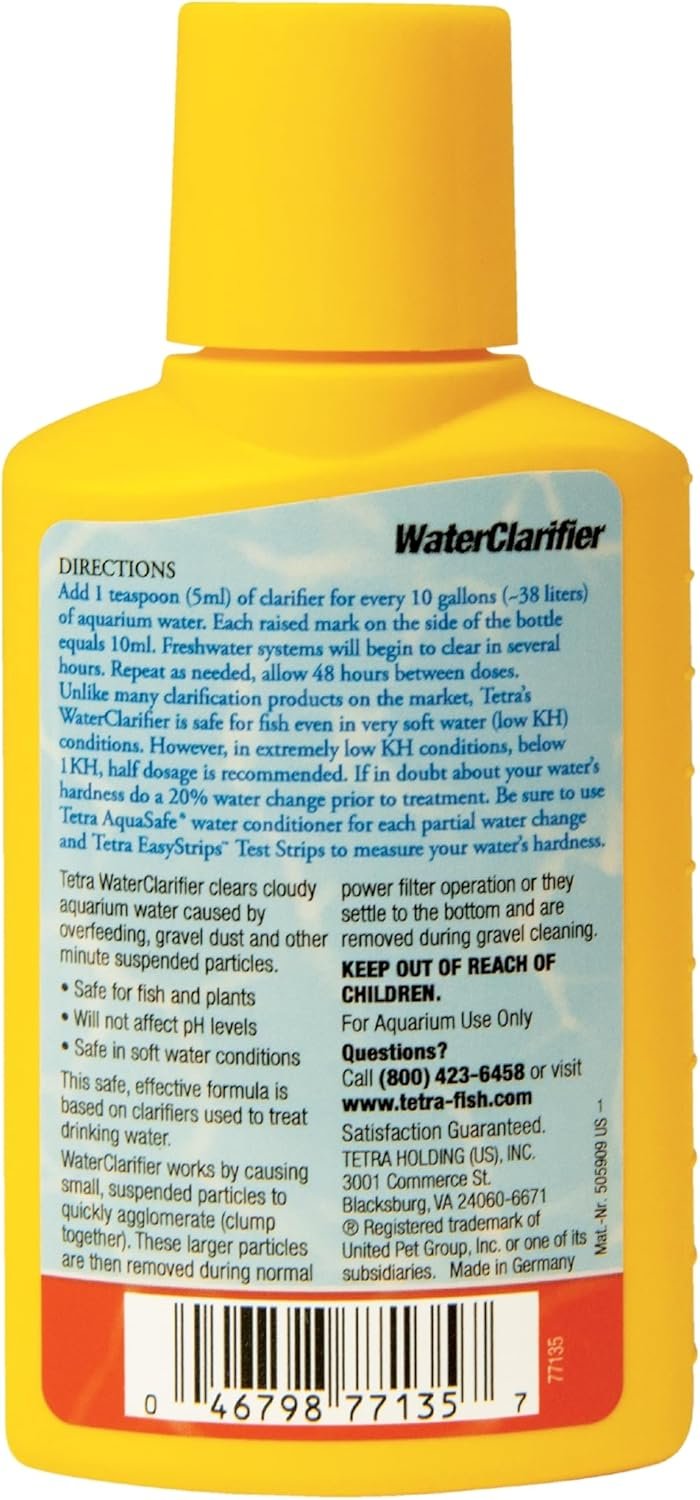 Tetra Water Clarifier, Aquarium Treatment Solution, 3.38 oz ...