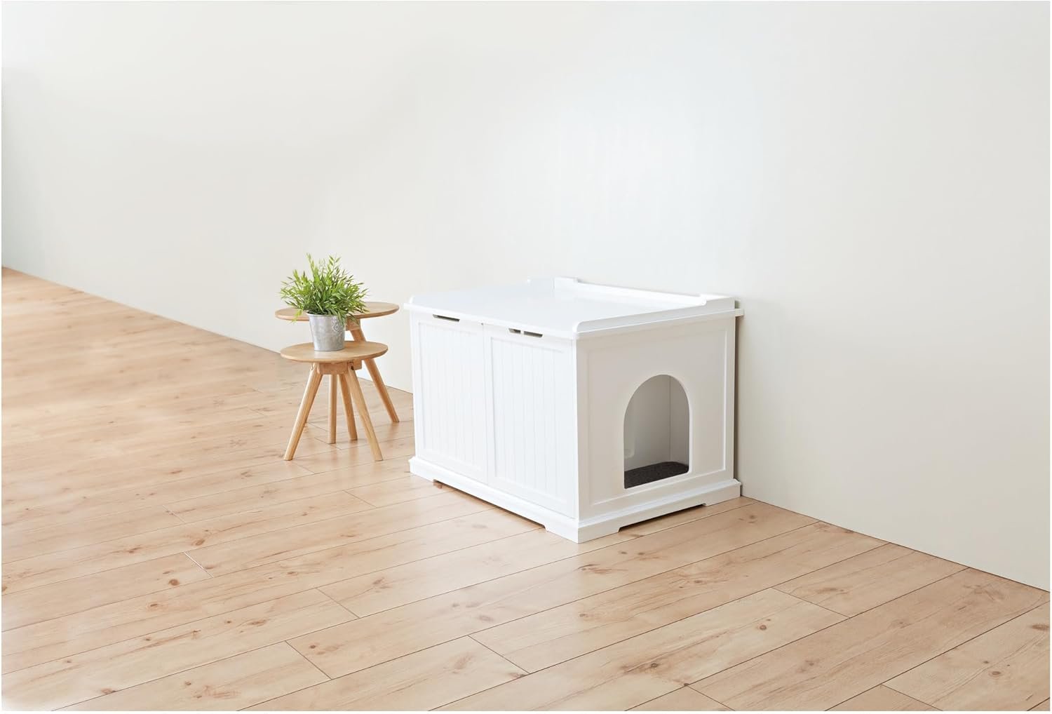 Trixie XL Furniture Litter Box Enclosure (White), Hidden ...