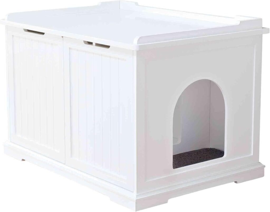 Trixie XL Furniture Litter Box Enclosure (White), Hidden ... product review photo