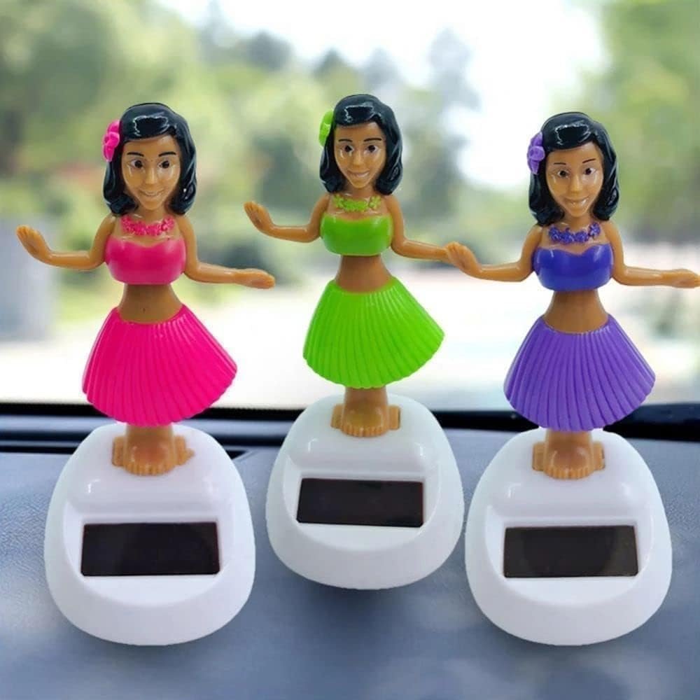 TypoGrove Solar-Powered Dancing Hula Girl Bobblehead