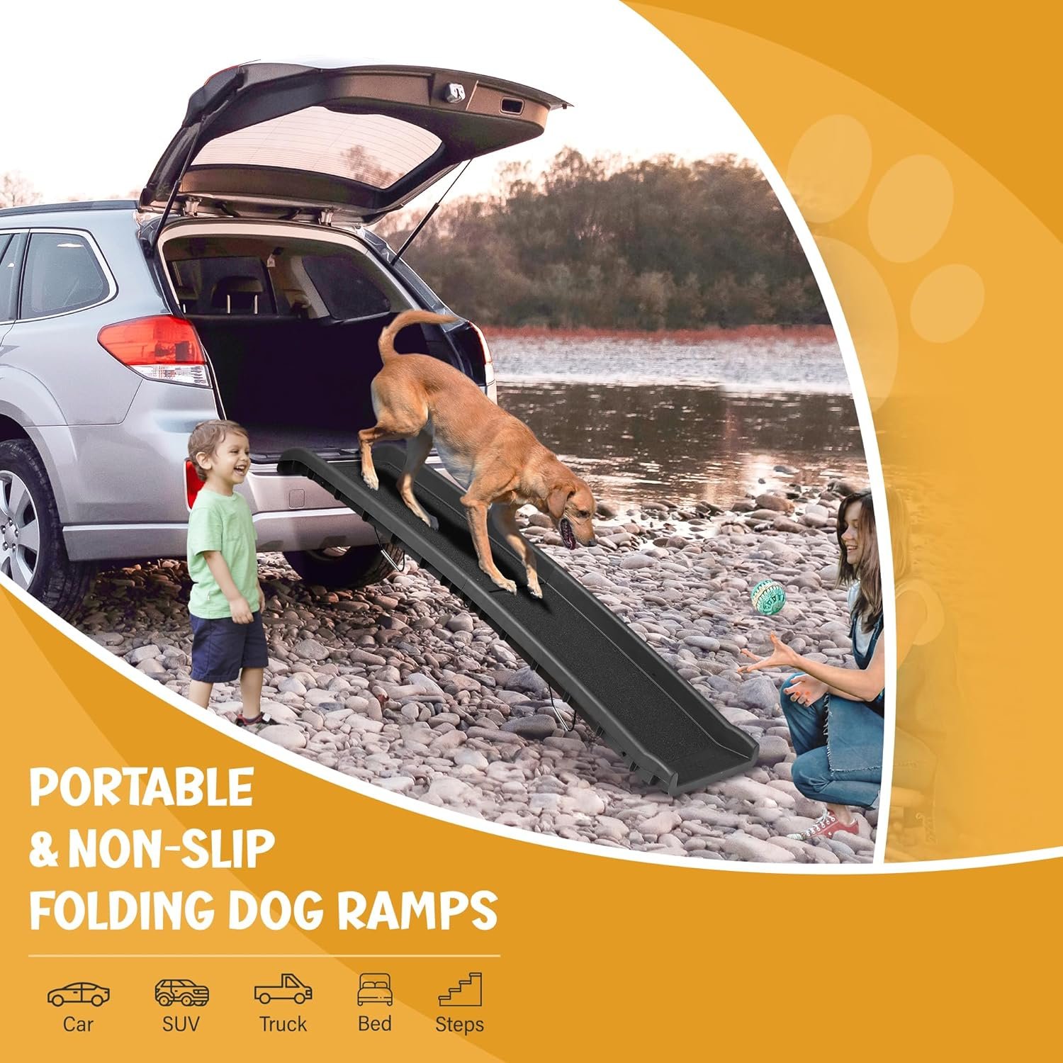 ZENY Portable Folding Dog Ramps for SUV, Truck, Car ...