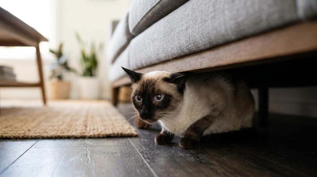 Why Is Your Cat Hiding More Than Usual? 9 Reasons and When to Worry - Siamese photo 1