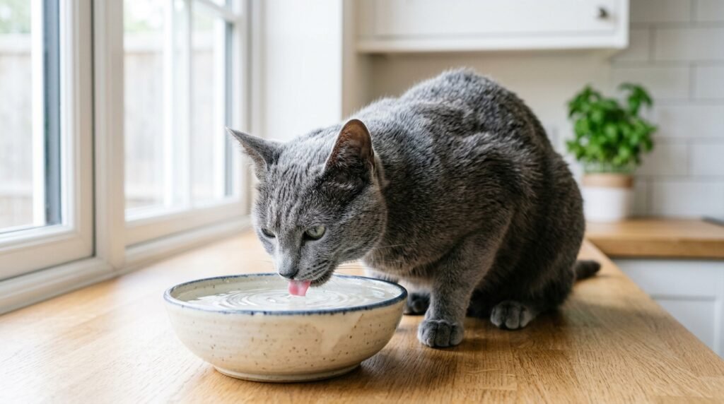 Excessive Thirst in Cats: Causes and When to See the Vet - Russian Blue photo 1
