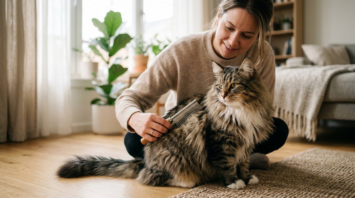 Matted Fur in Cats: Causes, Risks, and How to Safely Remove Mats - Norwegian Forest Cat photo 2