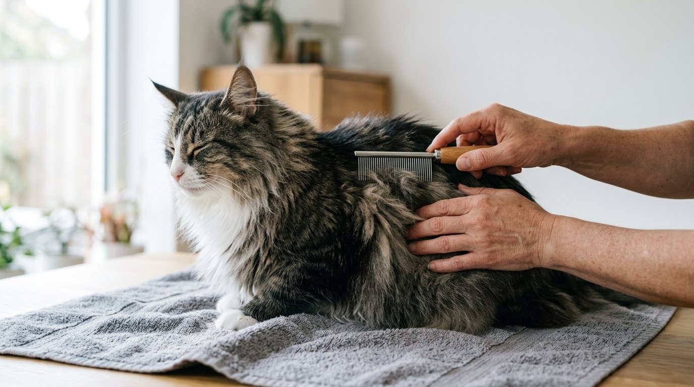 Matted Fur in Cats: Causes, Risks, and How to Safely Remove Mats - Norwegian Forest Cat photo 4